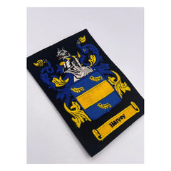 Harvey Coat Of Arms Hand Embroidered Bullion and Wire Blazer Badge Harvey Family Crest Jacket Patch