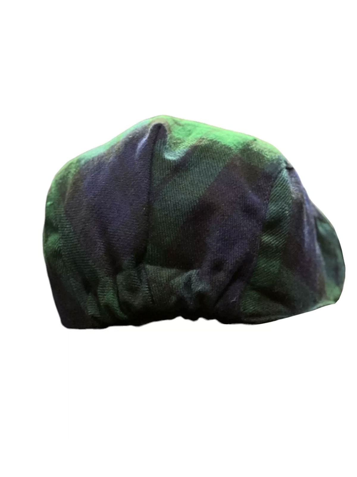 Scottish Men's Black Watch Tartan Flat Hat Elastic Fitting Tartan Cap