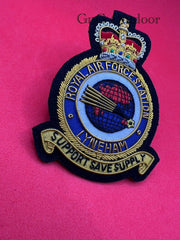 Royal Air Force Lyneham Station Badge RAF Embroidered Bullion Wire Blazer Badge