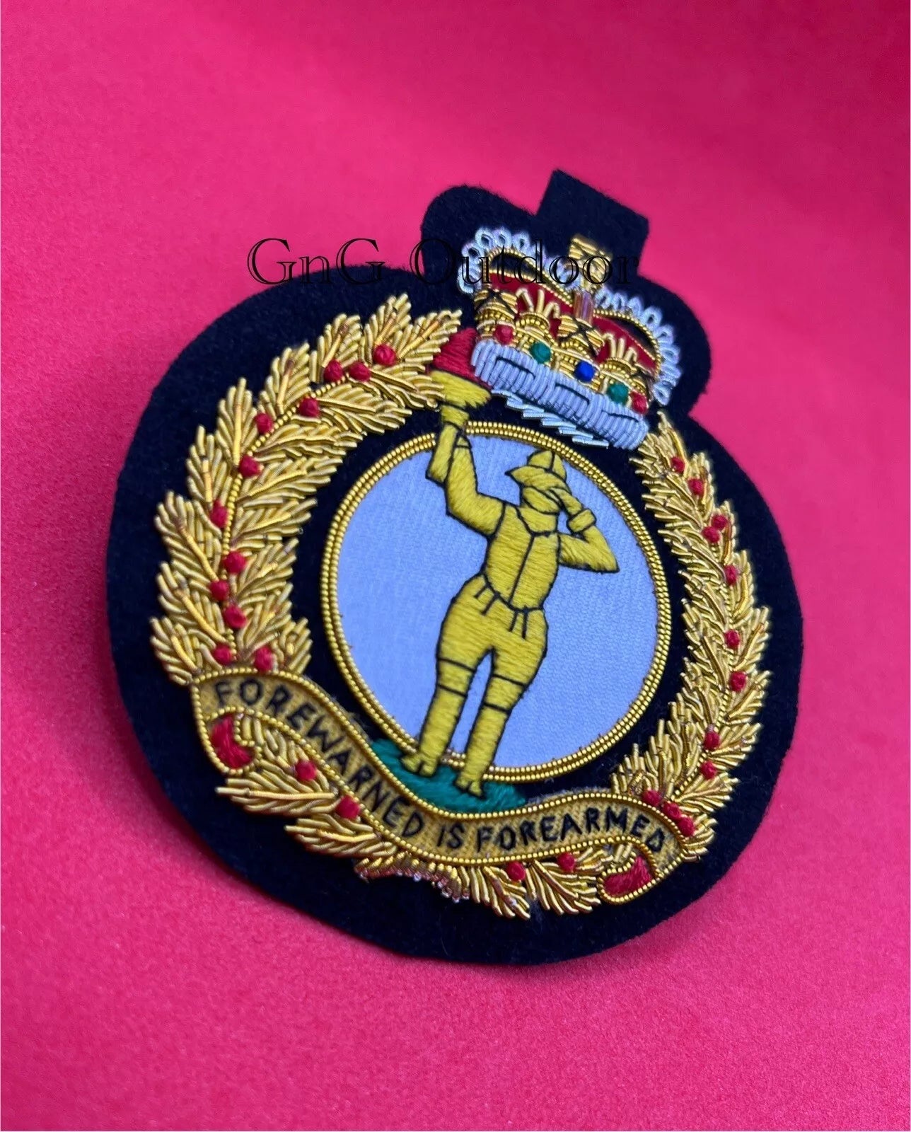 Royal Observer Corps Blazer Badge ROC Hand Embroidered Bullion Wire Blazer Badge