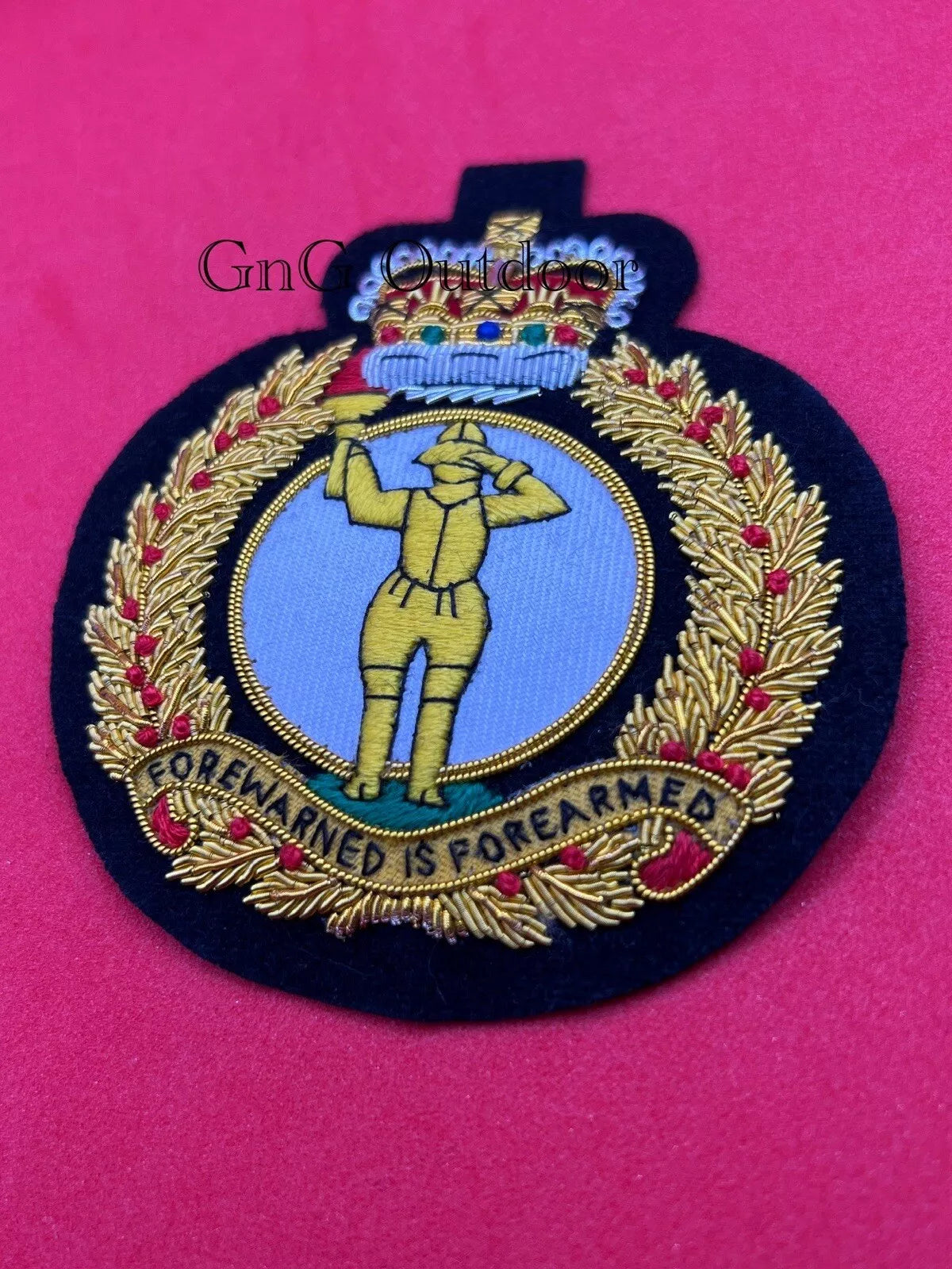 Royal Observer Corps Blazer Badge ROC Hand Embroidered Bullion Wire Blazer Badge