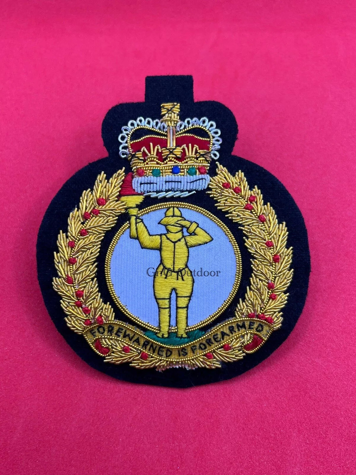 Royal Observer Corps Blazer Badge ROC Hand Embroidered Bullion Wire Blazer Badge