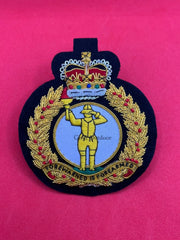 Royal Observer Corps Blazer Badge ROC Hand Embroidered Bullion Wire Blazer Badge