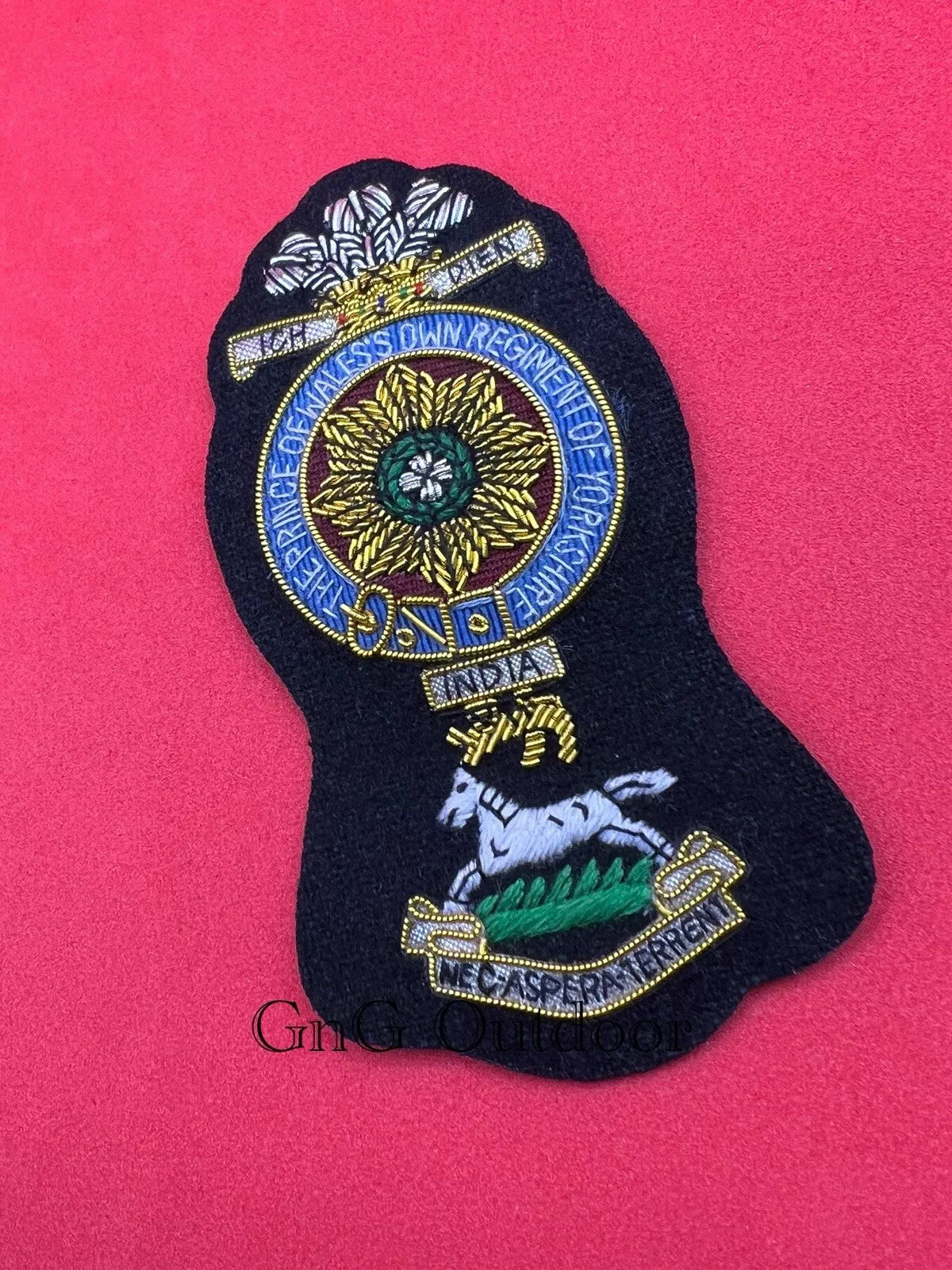 The Prince Of Wales’s Own Regiment Of Yorkshire Hand Embroidered Bullion And Wire Blazer Badge