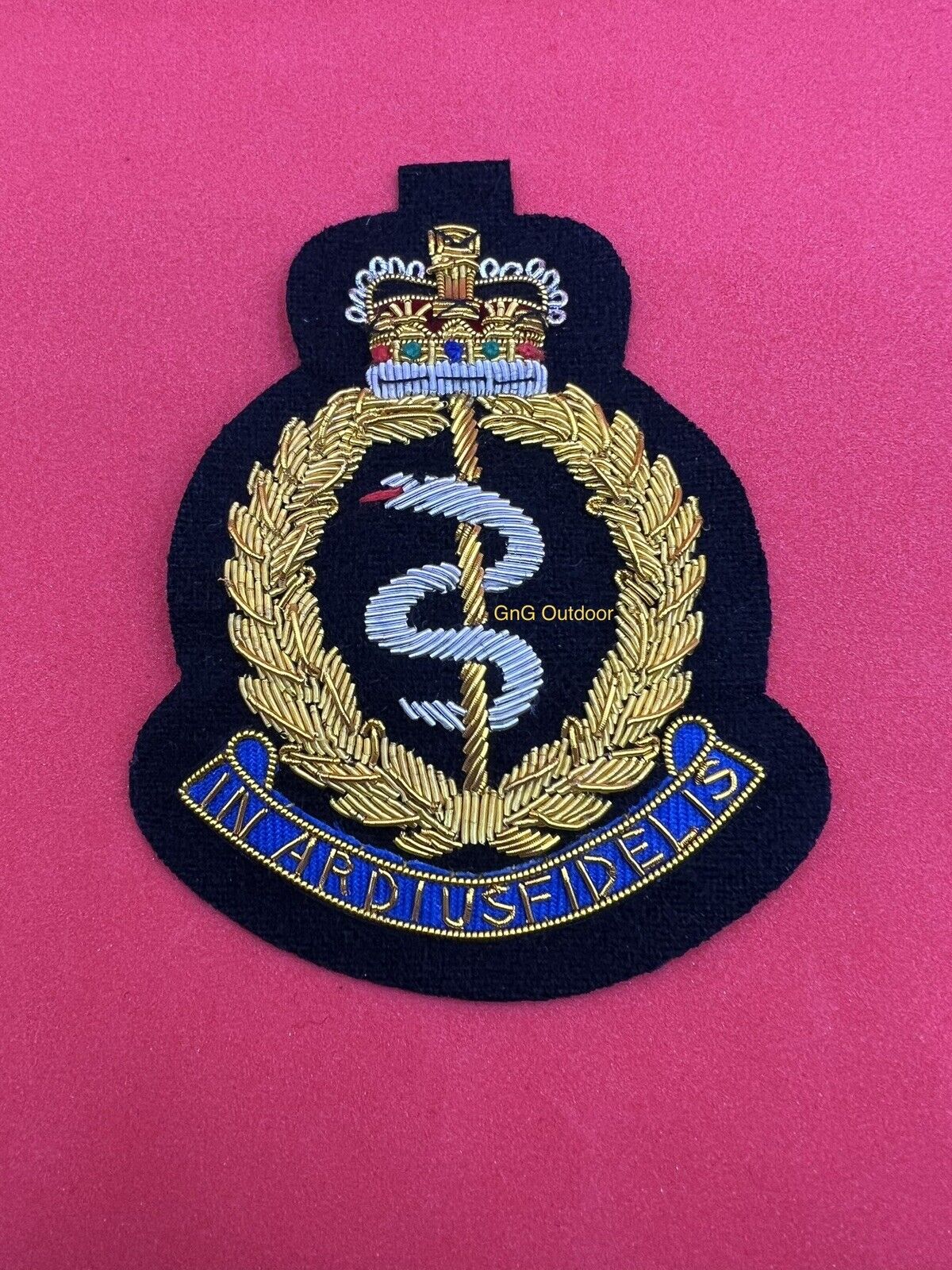 RAMC Blazer Badge Royal Army Medical Corps Embroidered Bullion Wire Blazer Badge