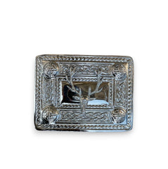 Scottish Staghead Badge kilt Belt Buckle Chrome Finish Belt Buckle