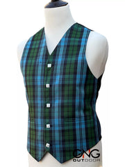 Men's Wedding Campbell Ancient Tartan Vest 5 Button Scottish Kilt Waistcoat