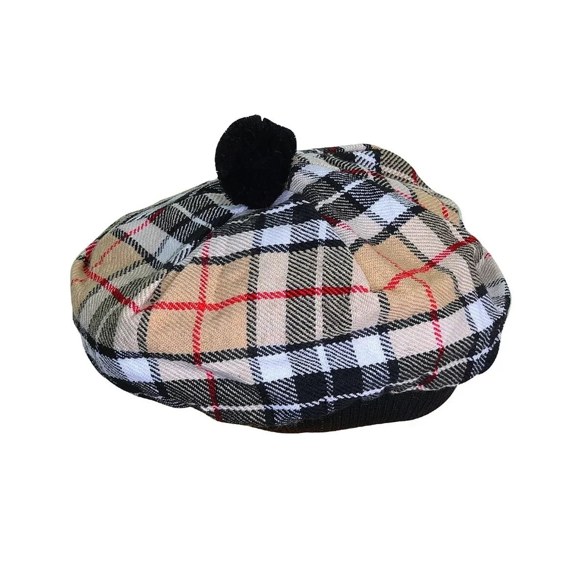 Men's Campbell Thomson TAM o' SHANTER Bonnet Beret Balmorals Tartan Tammy Hat