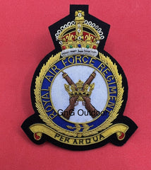 King’s Crown Royal Air Force Regiment Embroidered Bullion And Wire Blazer Badge