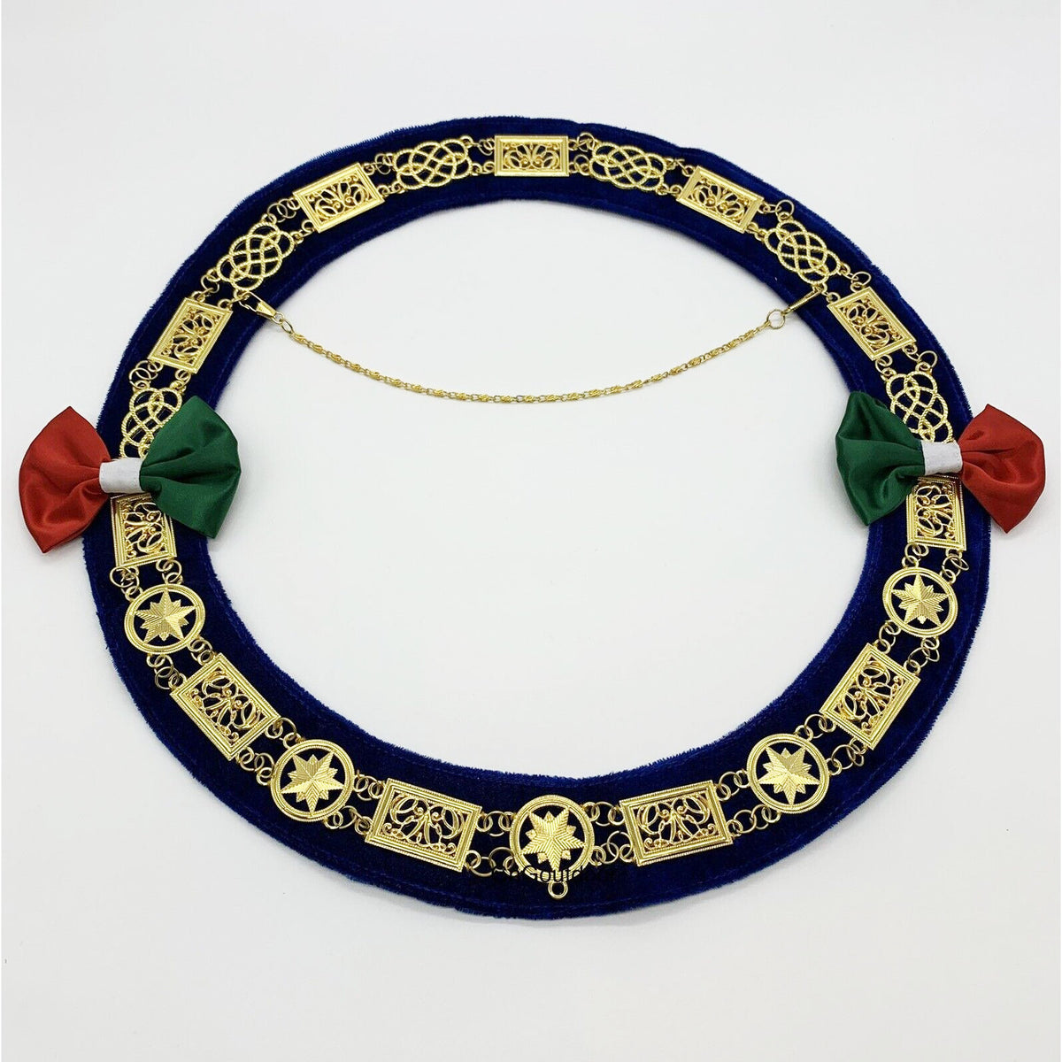 Masonic Regalia Grand Lodge Round Metal Chain Collar Gold Masonic Chain Collar