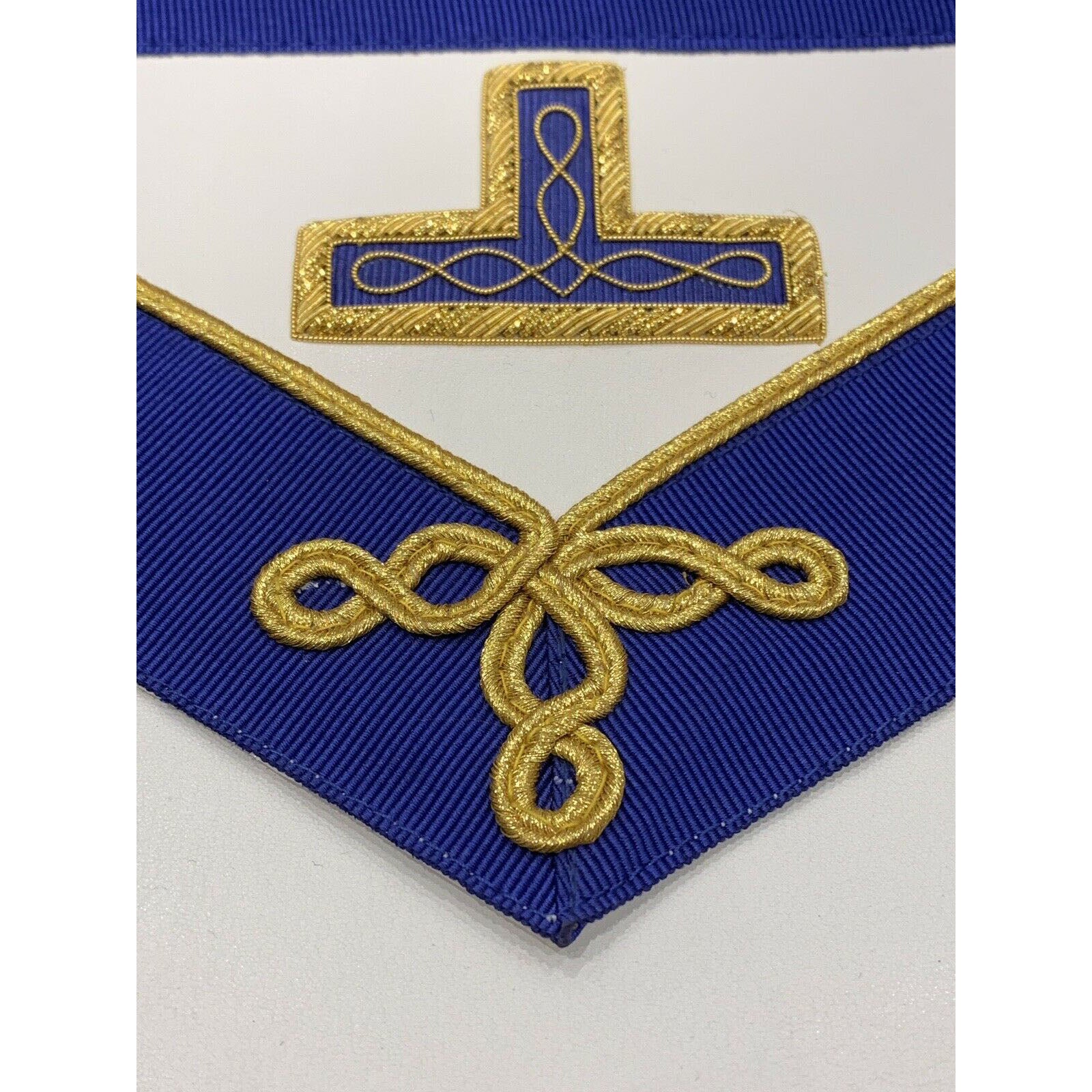 Imitation Leather Masonic Craft Provincial Undress Apron & Gold Levels Regalia