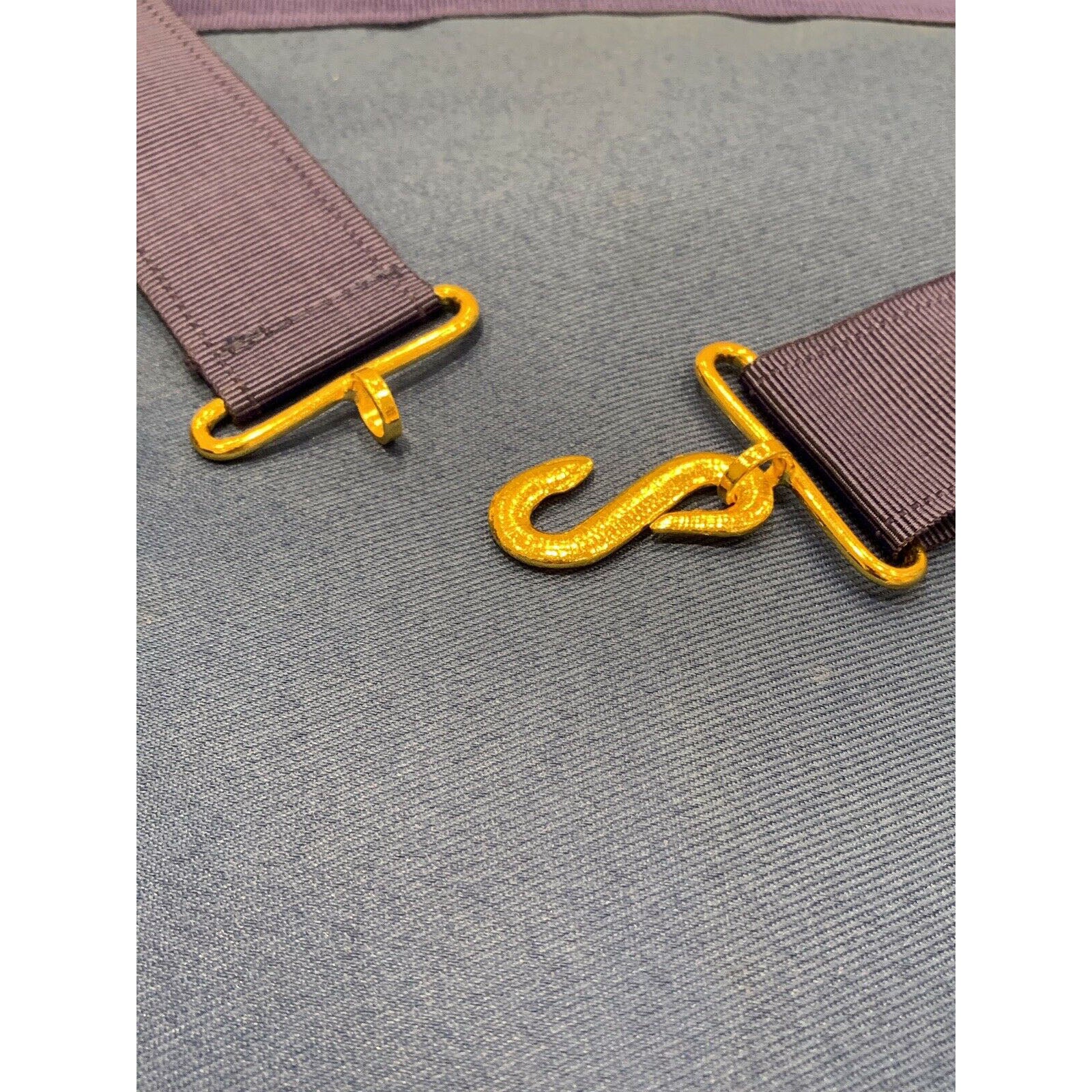 Imitation Leather Masonic Craft Provincial Undress Apron & Gold Levels Regalia