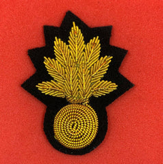 Mess Dress Collar Bomb Badges Gold On Black Backing