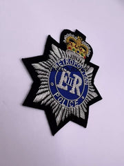 Metropolitan Police Hand Embroidered Bullion Wire Blazer Badge Replica Badge