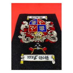Mcleod Family Crest Badge Hand Embroidered Bullion and Wire Family Crest Badges