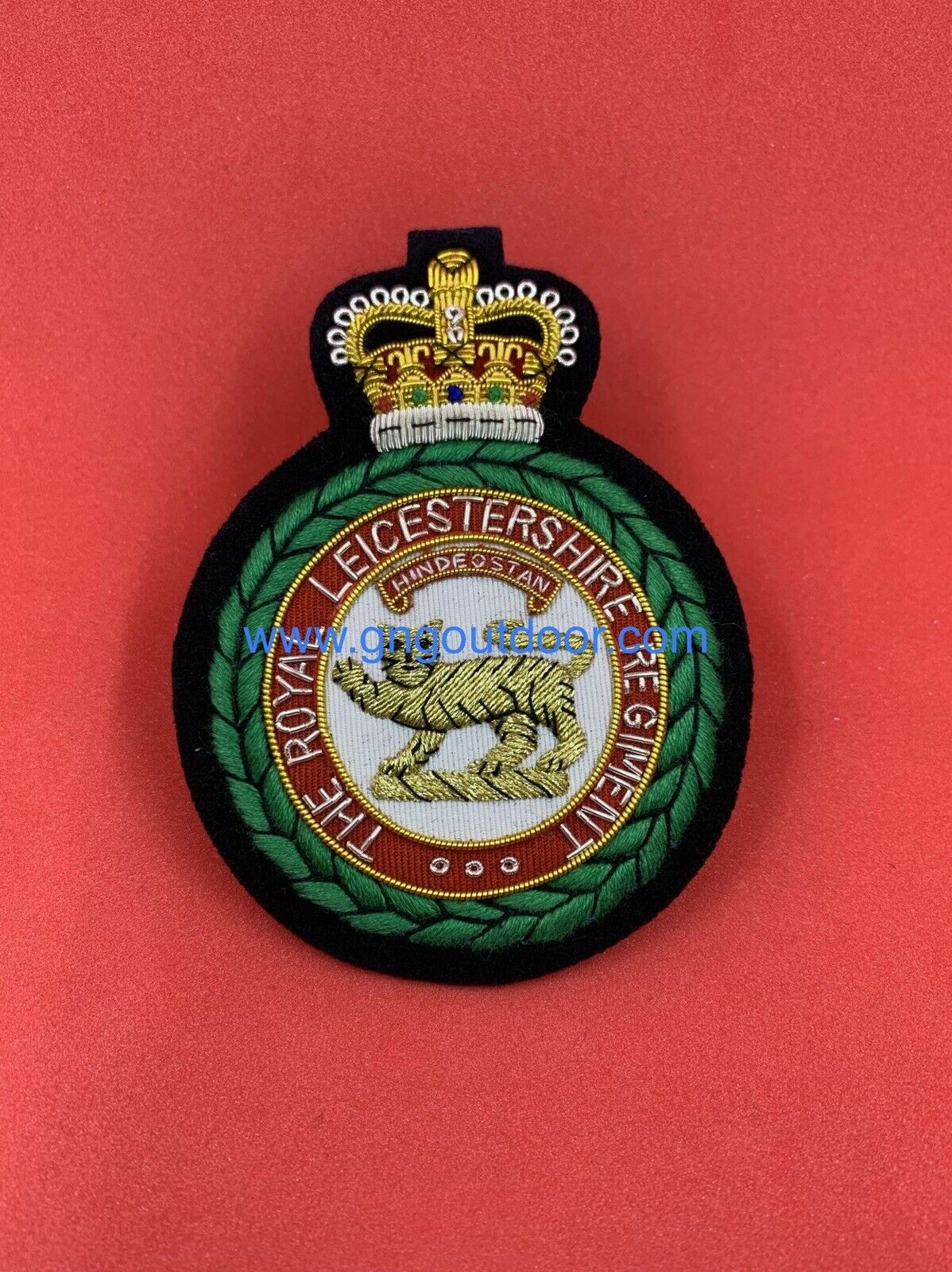 The Royal Leicestershire Regiment Blazer Badge Embroidered With Bullion And Wire