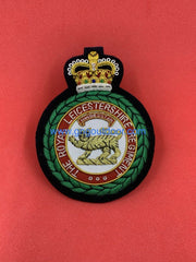 The Royal Leicestershire Regiment Blazer Badge Embroidered With Bullion And Wire