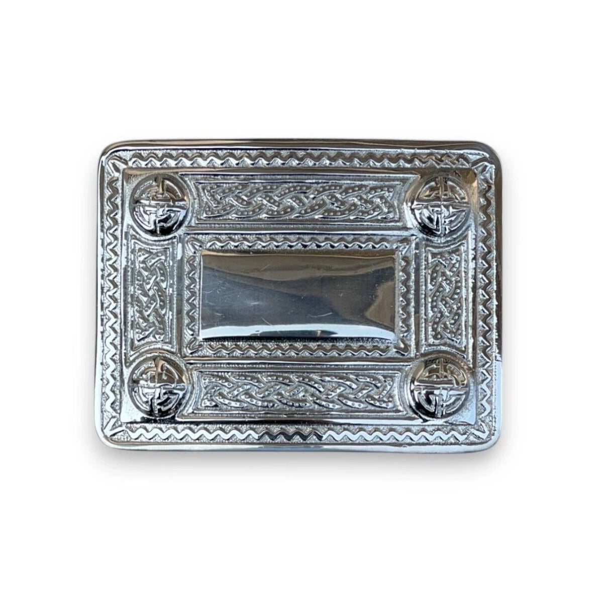 Men's Scottish Plain Style kilt Belt Buckle Chrome Finish Belt Buckle