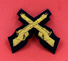 Mess Dress Crossed Rifles Gold On Black Cloth