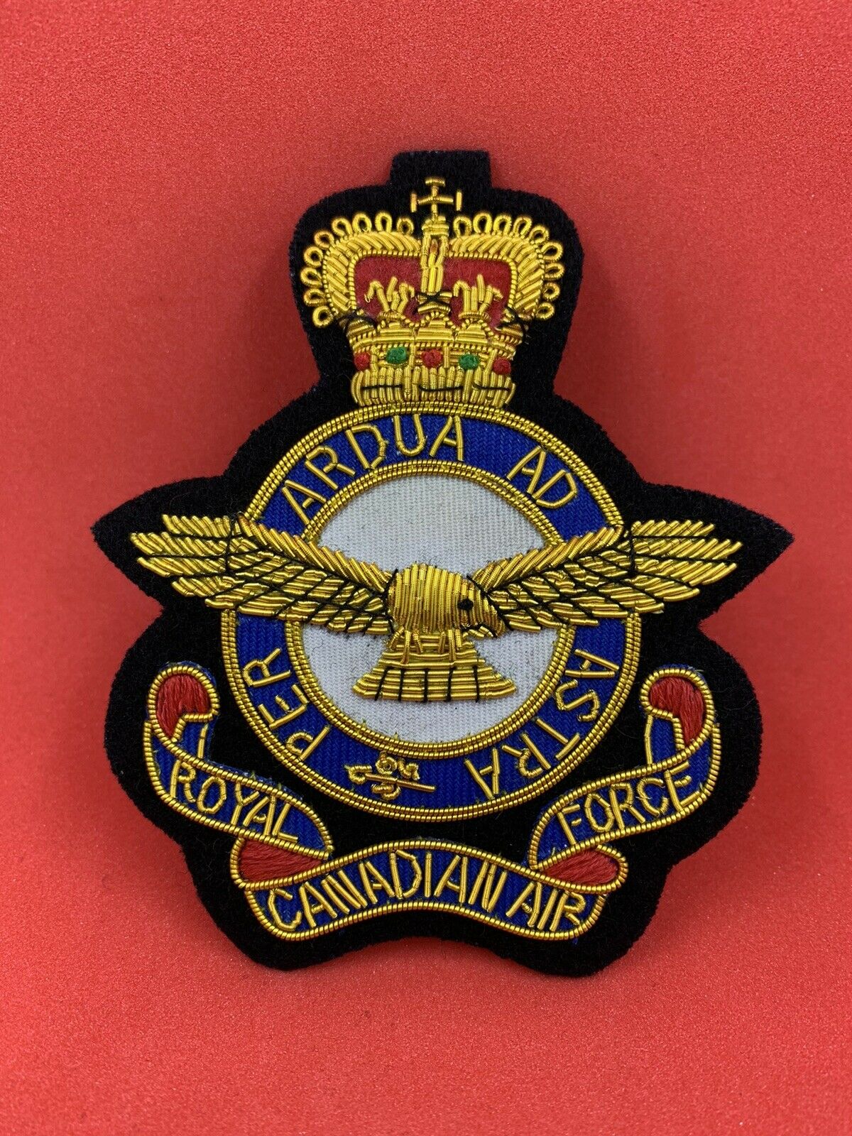 Royal Canadian Air Force Blazer Badge RCAF Bullion And Wire Blazer Badge