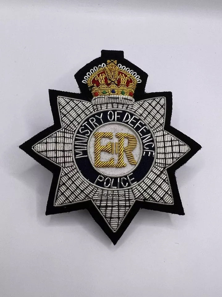Ministry Of Defence Police Hand Embroidered Bullion Wire Blazer Badge