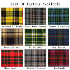 Men’s Scottish Prince Charlie Kilt Outfit – 9 Piece 8 Yard Kilt Set, 50+ Tartan Options, Traditional Highland Dress