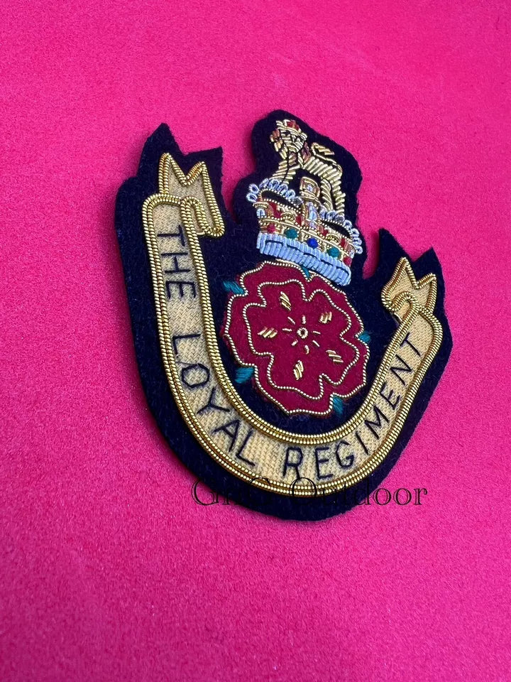 The Loyal Regiment Blazers Badge TLR Hand Embroidered Bullion Wire Blazer Badge