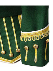 Men's Scottish Green Doublet Kilt Jacket Military Piper Drummer Doublet Jacket