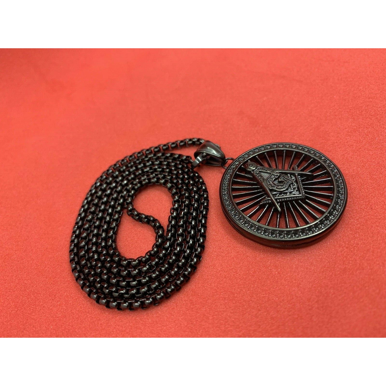 Masonic Square And Compass Black G Symbol Pendant Unisex Masonic Neck Pendants