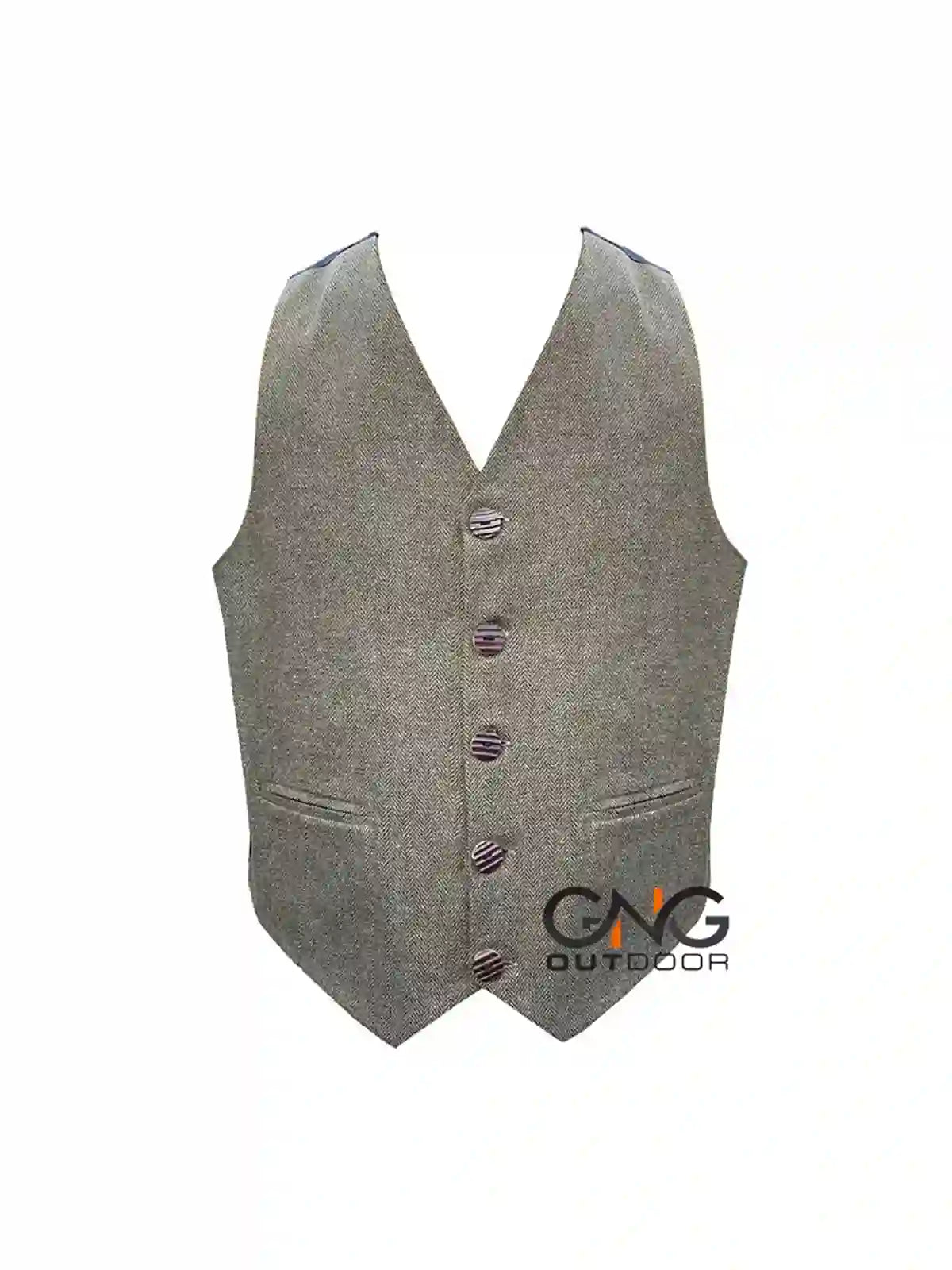 Scottish Green Tweed wool Argyle jacket Men's kilt jacket