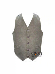 Scottish Green Tweed wool Argyle jacket Men's kilt jacket