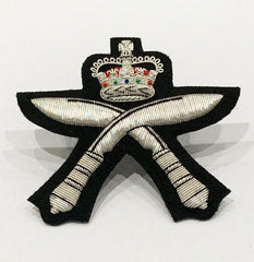 Royal Gurkha Rifles Wire Embroidered Bullion Blazer Badge – British Army RGR
