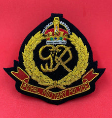 Royal Military Police RMP Blazer Badge Hand Embroidered With Bullion And Wire King’s crown