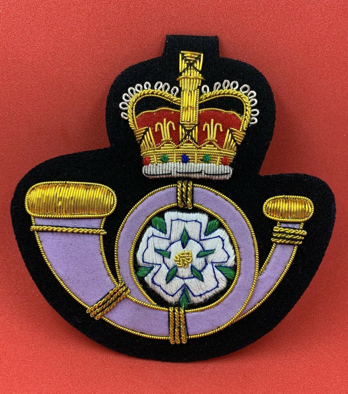 THE KINGS OWN YORKSHIRE LIGHT INFANTRY BLAZER BADGE QUEENS CROWN KOYLI BADGE