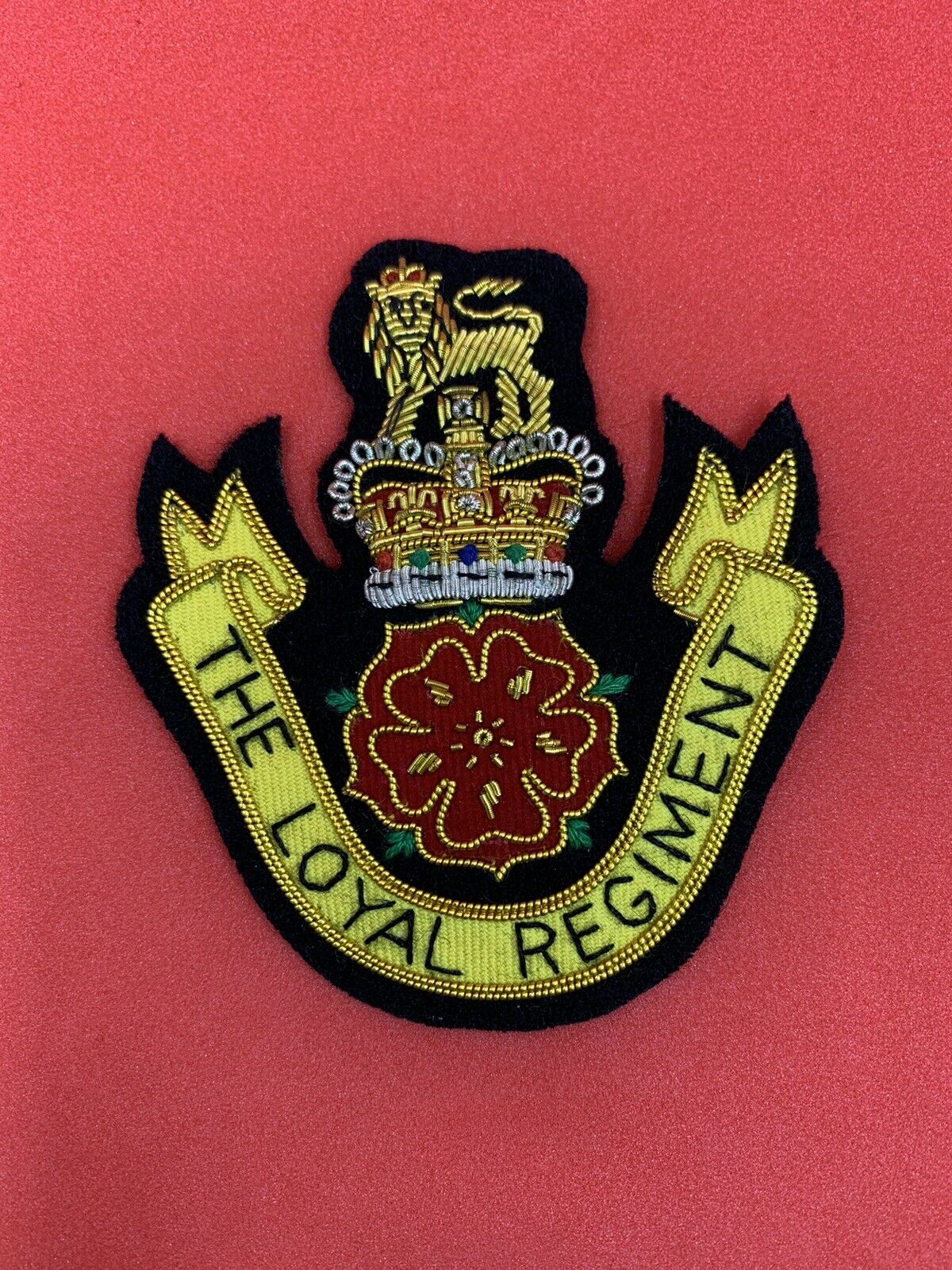 The Loyal Regiment Hand Embroidered Bullion And Wire Blazer Badge