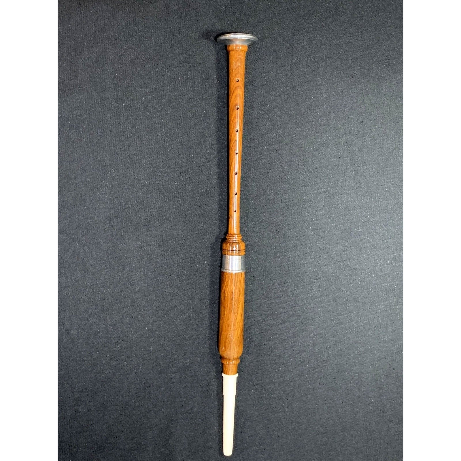 Great Highland Bagpipe Practice Chanter Rosewood And Chrome With Imitation Ivory
