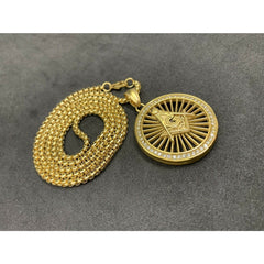 Masonic Square And Compass Gold Plated Neck Pendant Unisex Masonic Neck Pendants