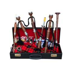 Great Full Size Brown Wallace Bagpipe Rosewood Silver Mounts Bagpipe
