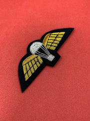 British Army Number 1 Dress Para Wings Embroidered Gold Bullion Wing On Black
