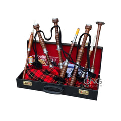 Great Full Size Brown Wallace Bagpipe Rosewood Silver Mounts Bagpipe