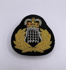 H.M. Customs And Excise Officer Embroidered Cap Badge Unusual Portcullis