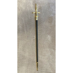 Masonic Ceremonial Blunt Sword With Gold Hilt And Black Scabbard Masonic Sword