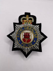 Royal Gibraltar Police Embroidered Bullion Wire Blazer Badge
