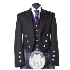 Men's Wedding Kilt Outfit Prince Charlie Jacket 12 Pieces Kilt Outfit