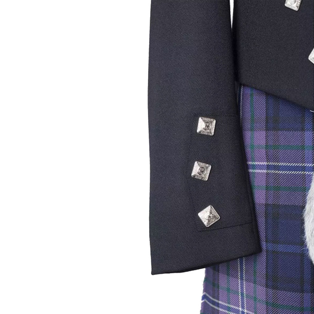 Men's Wedding Kilt Outfit Prince Charlie Jacket 12 Pieces Kilt Outfit