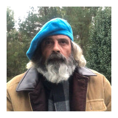 Sky Blue Alpaca Wool Bonnet Scottish Tam Beret Hat Kilt Tartan Accessory