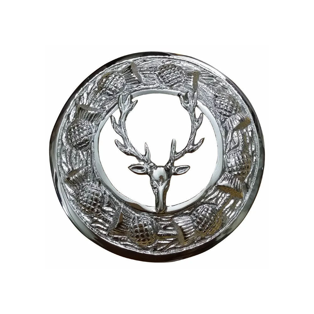 Stag Head Sporran Set Antique Fur Sporran, Brooch, Buckle, Pin, Belt, Chain