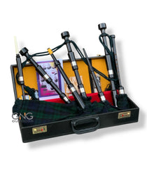 Scottish Bagpipe with Black Practice Chanter Silver Mouth with Hard Case