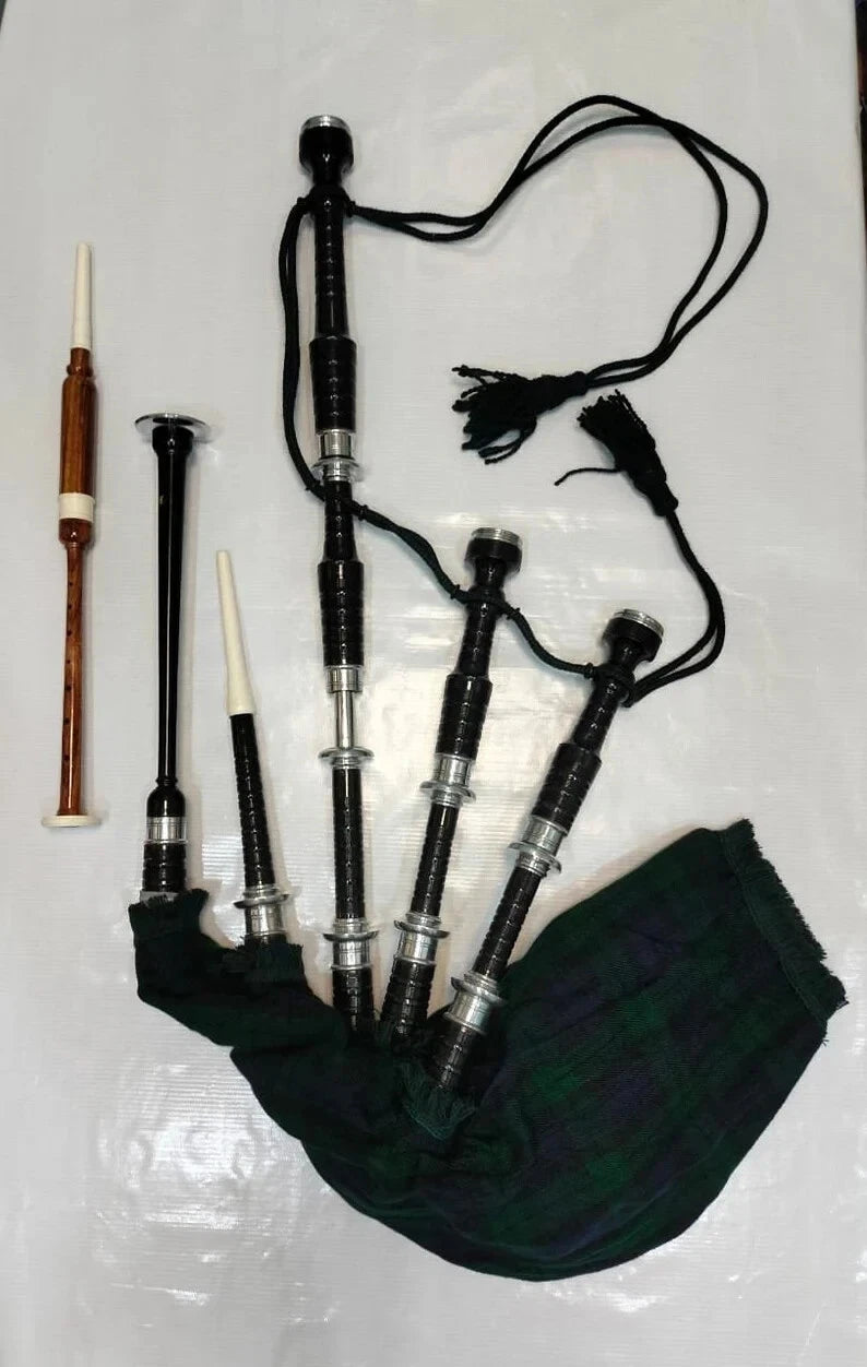 Bagpipes Beginner Full Set with book Learn to play bagpipe Black Watch