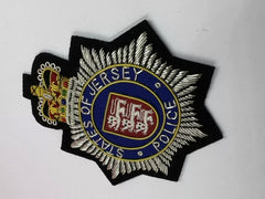 State Of Jersey Police Embroidered Bullion Wire Blazer Badge Police Memorabilia